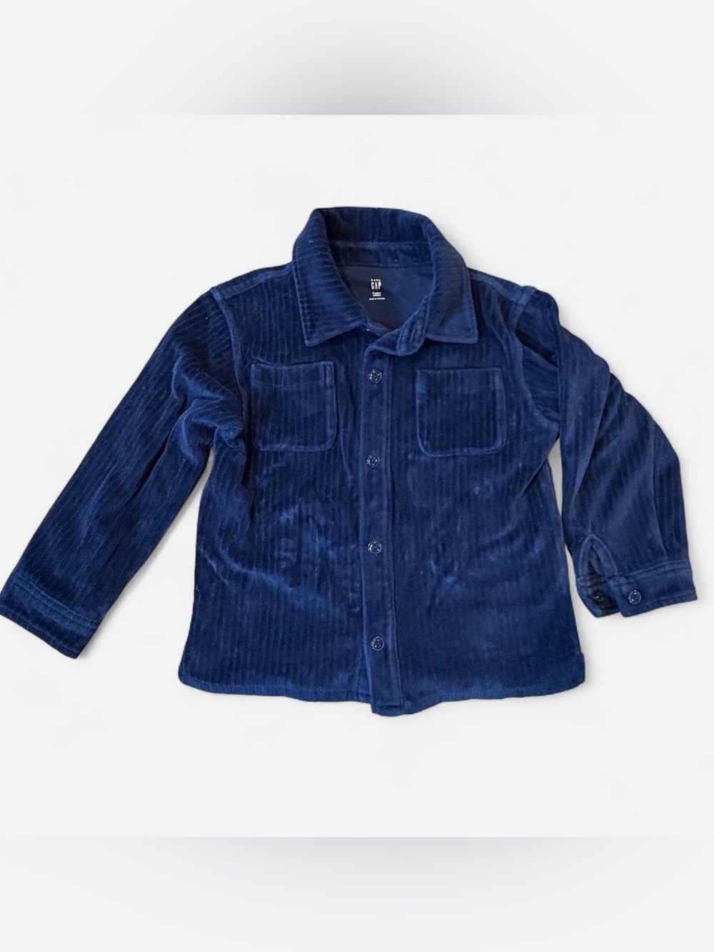 GAP Kids Dark Blue Corduroy Button-Front Jacket 5T